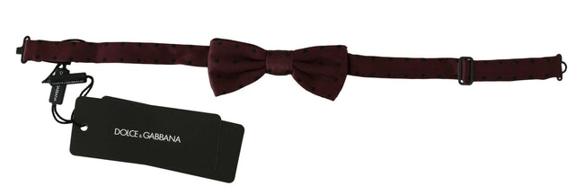 Dolce & Gabbana Purple Dotted Silk Adjustable Neck Papillon Bow Tie - GENUINE AUTHENTIC BRAND LLC  