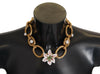Dolce & Gabbana Gold White Lily Floral Chain Statement Necklace - GENUINE AUTHENTIC BRAND LLC  