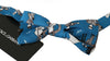 Dolce & Gabbana Blue Jazz Club Silk Adjustable Neck Papillon Men Bow Tie - GENUINE AUTHENTIC BRAND LLC  