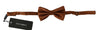 Dolce & Gabbana Men Brown 100% Silk Adjustable Neck Papillon Bow Tie - GENUINE AUTHENTIC BRAND LLC  