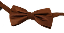 Dolce & Gabbana Men Brown 100% Silk Adjustable Neck Papillon Bow Tie - GENUINE AUTHENTIC BRAND LLC  