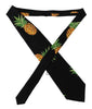 Dolce & Gabbana Black Pineapple Print Necktie Accessory Tie