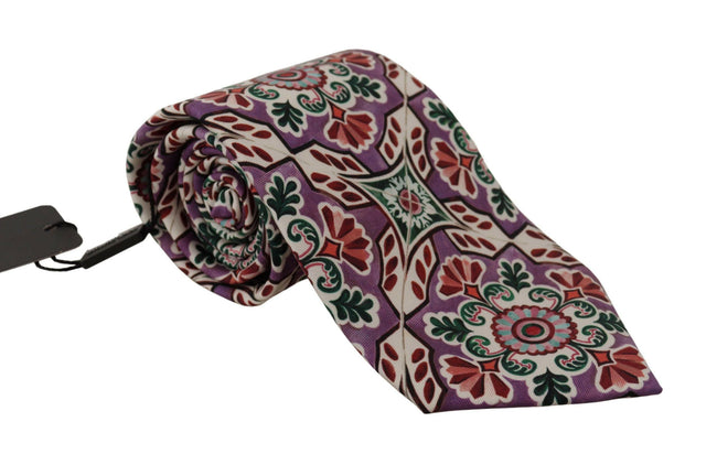 Dolce & Gabbana Multicolor Fantasy pattern Necktie Accessory - GENUINE AUTHENTIC BRAND LLC  