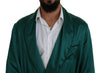 Dolce & Gabbana Green Silk Waist Belt Robe Sleepwear - GENUINE AUTHENTIC BRAND LLC  