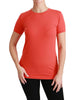 Dolce & Gabbana Red Crewneck Short Sleeve T-shirt Cotton Top - GENUINE AUTHENTIC BRAND LLC  