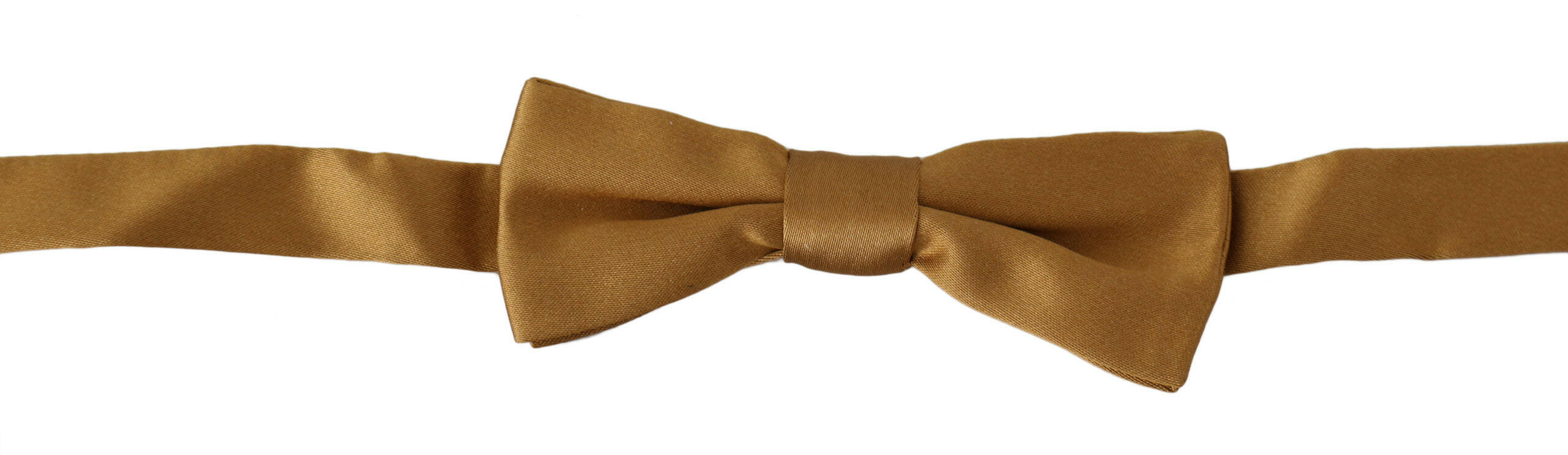 Dolce & Gabbana Gold 100% Silk Adjustable Neck Papillon Men Bow Tie - GENUINE AUTHENTIC BRAND LLC  
