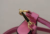 Dolce & Gabbana Pink Black Leather Strap Gold Metal Logo Airpods Case - GENUINE AUTHENTIC BRAND LLC  