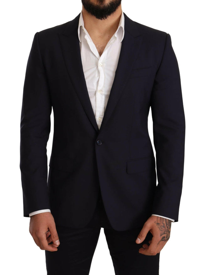 Dolce & Gabbana Navy Blue Wool Slim Fit MARTINI Blazer - GENUINE AUTHENTIC BRAND LLC  