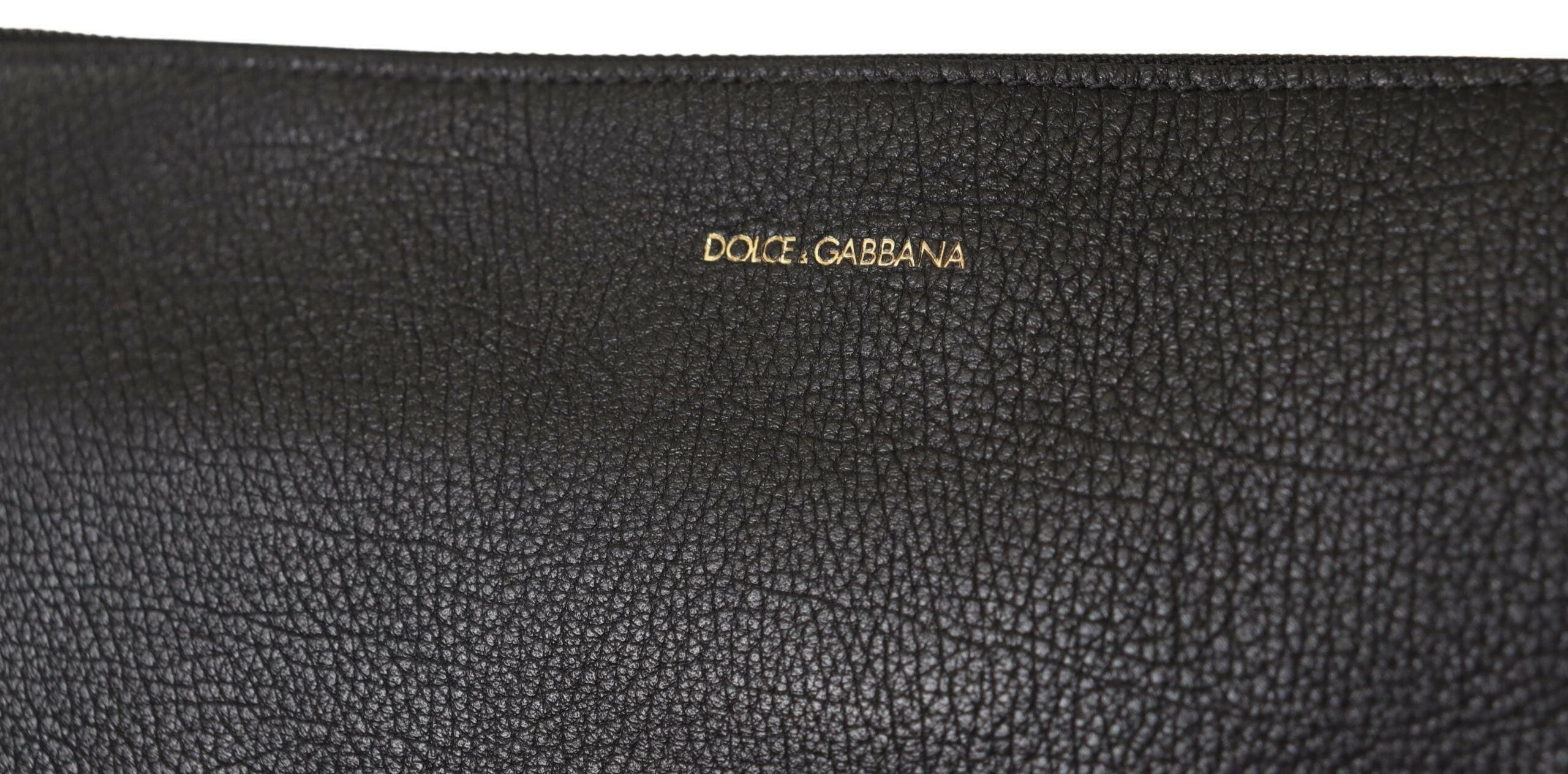 Dolce & Gabbana Black Exotic Leather Shoulder Sling Alta Sartoria Bag - GENUINE AUTHENTIC BRAND LLC  
