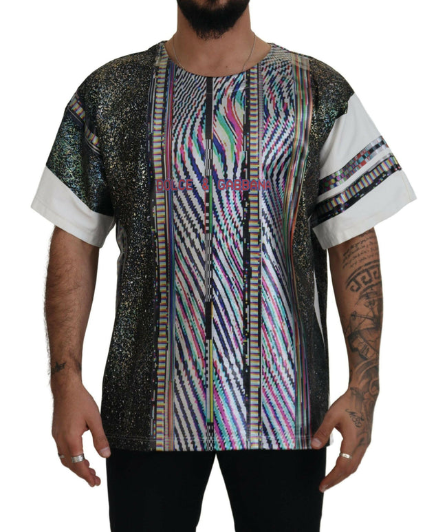 Dolce & Gabbana Multicolor Patterned Short Sleeves T-shirt - GENUINE AUTHENTIC BRAND LLC  