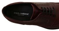 Dolce & Gabbana Bordeaux Leather Oxford Wingtip Formal Shoes - GENUINE AUTHENTIC BRAND LLC  