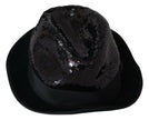 Dolce & Gabbana Black Polyester Sequin Women Fedora Capello Hat - GENUINE AUTHENTIC BRAND LLC  