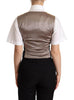 Dolce & Gabbana Black Jacquard Floral Waistcoat Vest Green - GENUINE AUTHENTIC BRAND LLC  