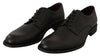 Dolce & Gabbana Black Leather Lace Up Mens Formal Derby Shoes - GENUINE AUTHENTIC BRAND LLC  