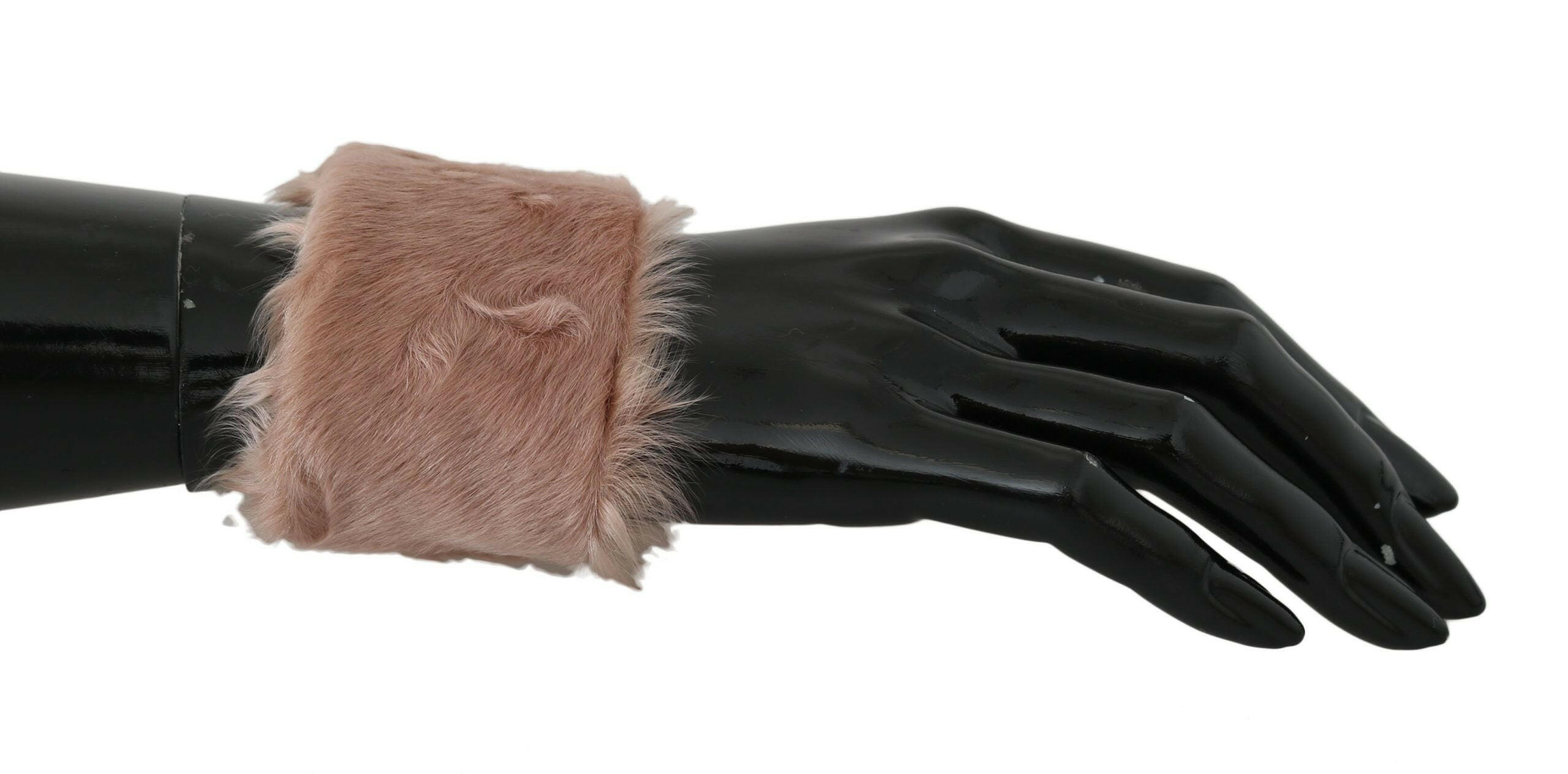 Dolce & Gabbana Beige Cuff Women 100% Lamb Fur Bracelet - GENUINE AUTHENTIC BRAND LLC  