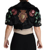 Dolce & Gabbana Black Rabbit Fur Crystals Sequin Coat - GENUINE AUTHENTIC BRAND LLC  