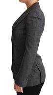 Dolce & Gabbana Gray Single Breasted Fitted Blazer Wool Jacket - GENUINE AUTHENTIC BRAND LLC  