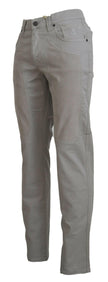 Jeckerson Gray Cotton Tapered Men Casual Pants - GENUINE AUTHENTIC BRAND LLC  