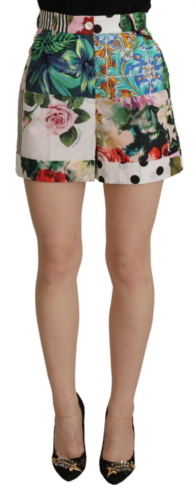 Dolce & Gabbana Multicolor High Waist Hot Pants Shorts - GENUINE AUTHENTIC BRAND LLC  