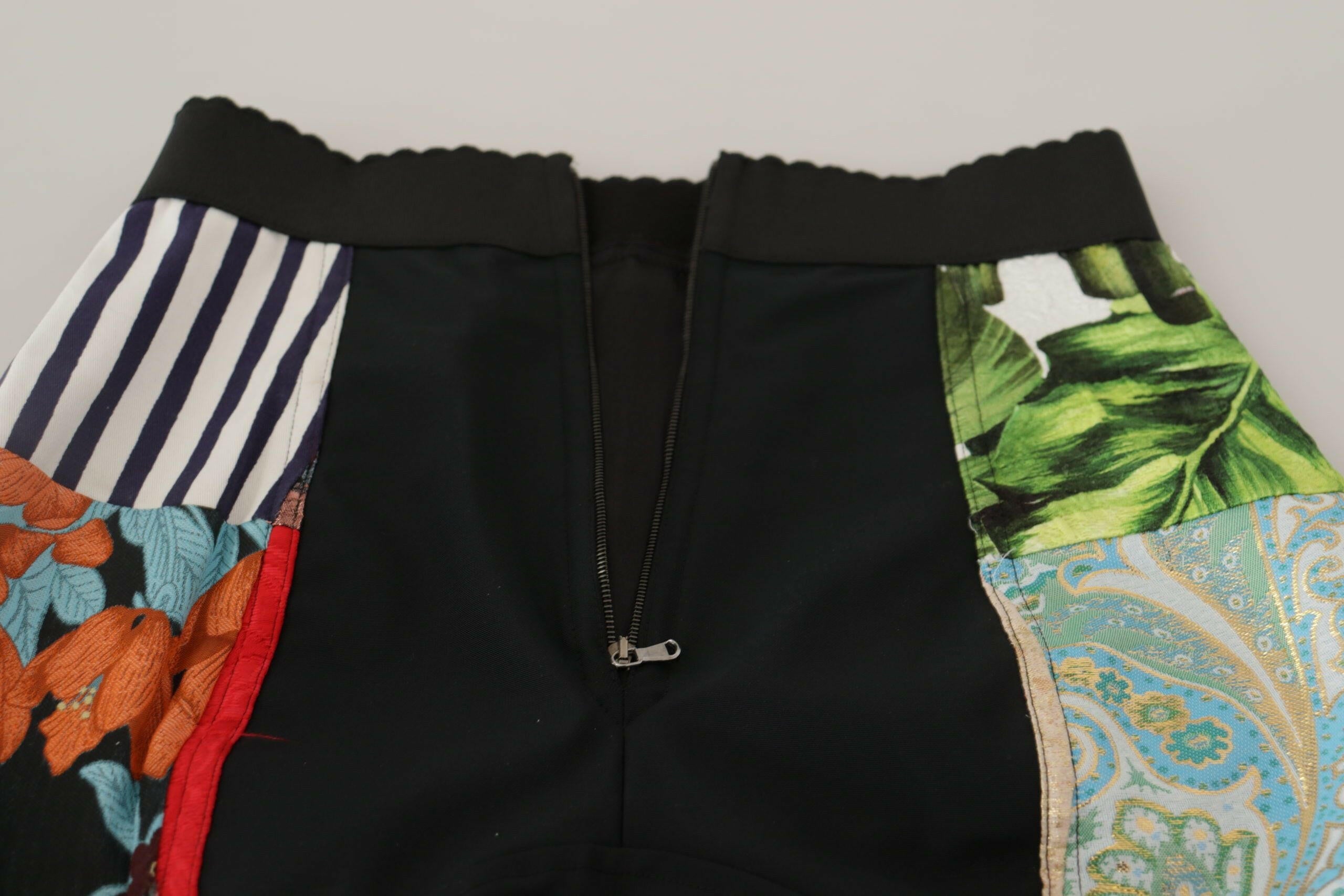 Dolce & Gabbana Multicolor Patchwork Jacquard Nylon Shorts - GENUINE AUTHENTIC BRAND LLC  