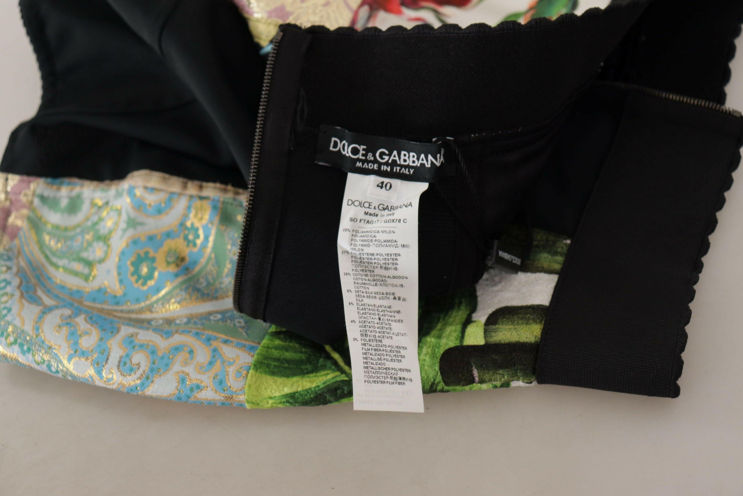 Dolce & Gabbana Multicolor Patchwork Jacquard Nylon Shorts - GENUINE AUTHENTIC BRAND LLC  