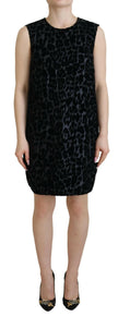 Dolce & Gabbana Black Leopard Shift Mini Polyester Dress - GENUINE AUTHENTIC BRAND LLC  