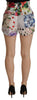 Dolce & Gabbana Multicolor Patchwork High Waist Cotton Shorts - GENUINE AUTHENTIC BRAND LLC  