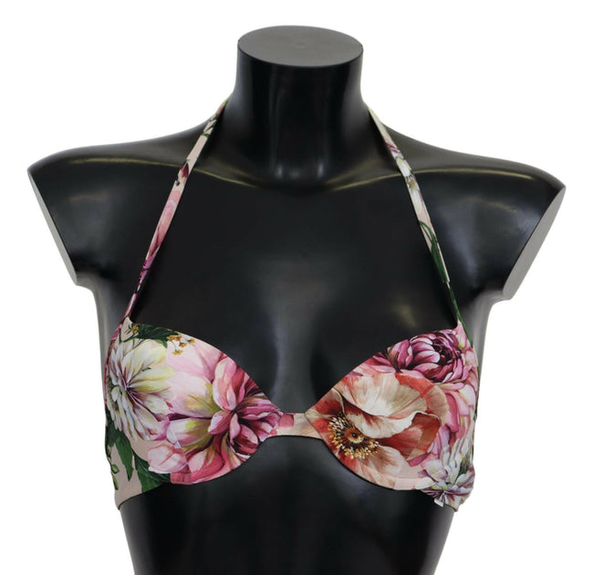 Dolce & Gabbana Multicolor Floral Swimsuit Beachwear Bikini Tops - GENUINE AUTHENTIC BRAND LLC  