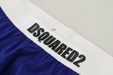 Dsquared² Blue White Logo Cotton Stretch Men Brief Underwear - GENUINE AUTHENTIC BRAND LLC  