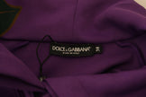 Dolce & Gabbana Purple Floral Print Pullover  Cotton Sweater - GENUINE AUTHENTIC BRAND LLC  