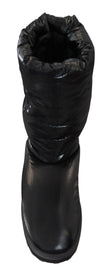 Dolce & Gabbana Black Boots Padded Mid Calf Winter Shoes - GENUINE AUTHENTIC BRAND LLC  
