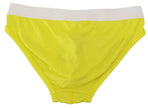 Dsquared² Yellow White Logo Modal Stretch Men Brief Underwear - GENUINE AUTHENTIC BRAND LLC  