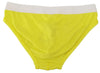 Dsquared² Yellow White Logo Modal Stretch Men Brief Underwear - GENUINE AUTHENTIC BRAND LLC  
