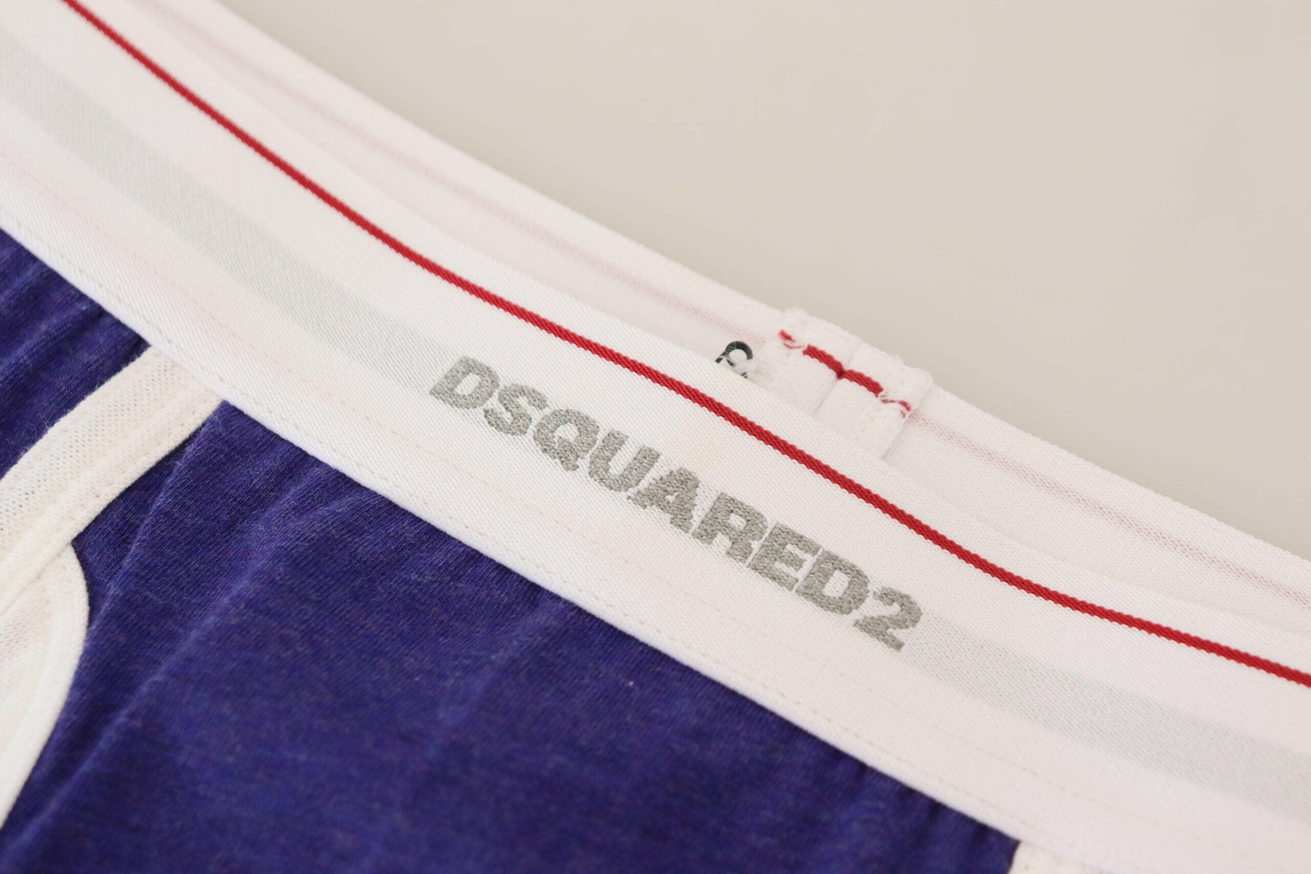Dsquared² Blue White Logo Cotton Stretch Men Trunk Underwear - GENUINE AUTHENTIC BRAND LLC  
