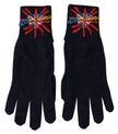 Dolce & Gabbana Blue #DGLovesLondon Embroidered Wool Gloves - GENUINE AUTHENTIC BRAND LLC  