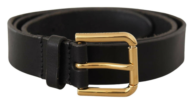 Dolce & Gabbana Brown Classic Leather Gold Metal Buckle Belt - GENUINE AUTHENTIC BRAND LLC  