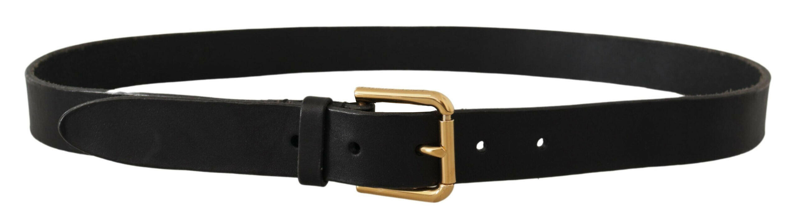 Dolce & Gabbana Brown Classic Leather Gold Metal Buckle Belt - GENUINE AUTHENTIC BRAND LLC  