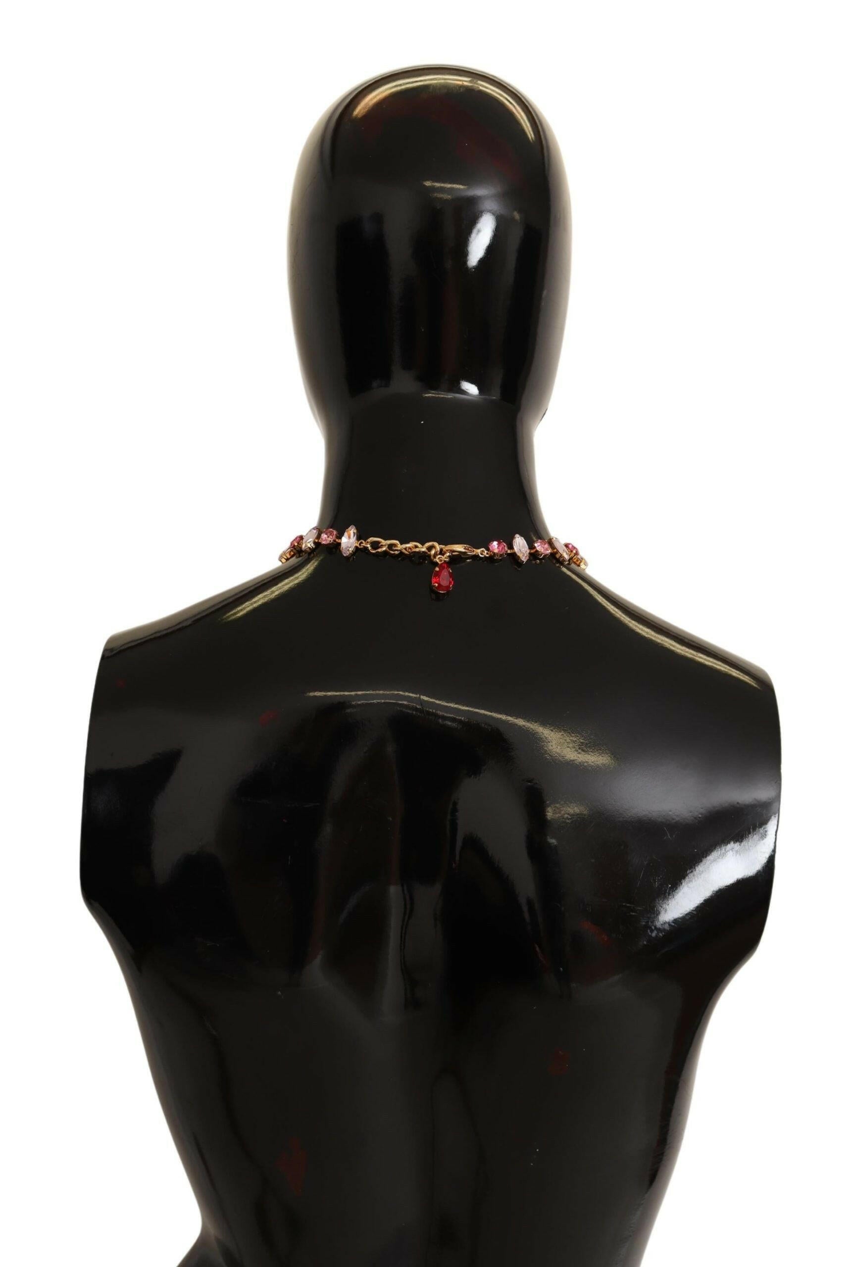 Dolce & Gabbana Gold Cartoon Love Star Boom Crystals Chain Necklace - GENUINE AUTHENTIC BRAND LLC  