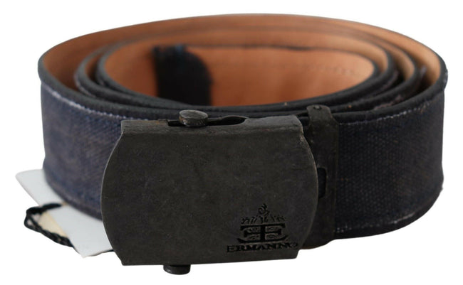 Ermanno Scervino Blue Leather Ratchet Buckle Belt - GENUINE AUTHENTIC BRAND LLC  