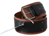 Costume National Black Brown Leather Wide Silver Buckle Belt Costume National GENUINE AUTHENTIC BRAND LLC