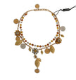 Dolce & Gabbana Gold Brass Crystal Logo Pineapple Statement Necklace - GENUINE AUTHENTIC BRAND LLC  