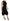 Dolce & Gabbana Black Fit Flare Wool Stretch Sheath Dress