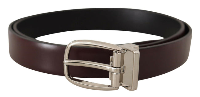 Dolce & Gabbana Solid Brown Leather Silver Metal Belt - GENUINE AUTHENTIC BRAND LLC  