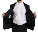 Dolce & Gabbana Black Wool One Button Slim Martini Suit - GENUINE AUTHENTIC BRAND LLC  