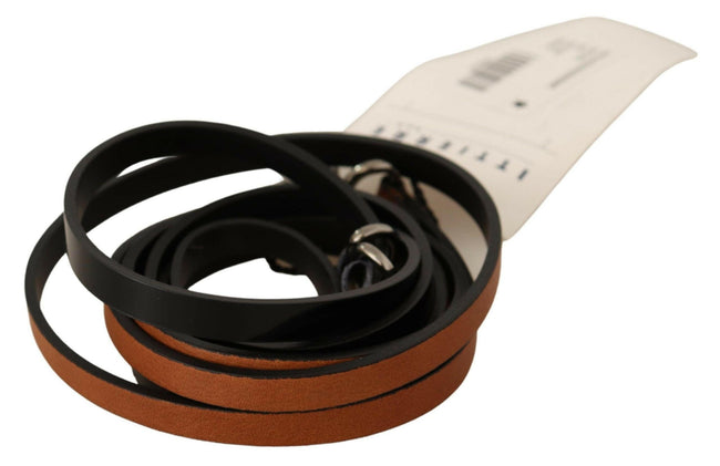 Costume National Brown Leather Silver Tone Buckle Belt - GENUINE AUTHENTIC BRAND LLC  
