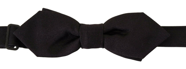 Dolce & Gabbana Elegant Black Silk Bow Tie.