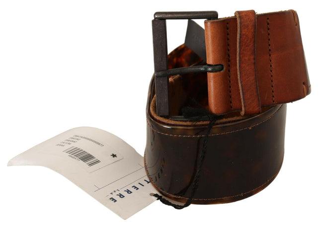 Ermanno Scervino Dark Brown Leather Buckle Waist Belt - GENUINE AUTHENTIC BRAND LLC  
