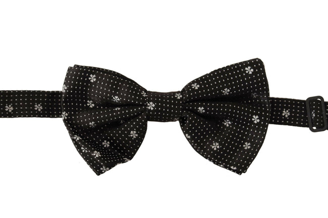 Dolce & Gabbana Black White Polka Dots Silk Neck Papillon Tie - GENUINE AUTHENTIC BRAND LLC  