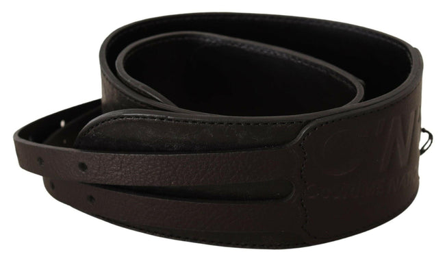 Costume National Dark Brown Leather Double Buckle Belt - GENUINE AUTHENTIC BRAND LLC  