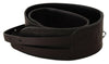 Costume National Dark Brown Leather Double Buckle Belt